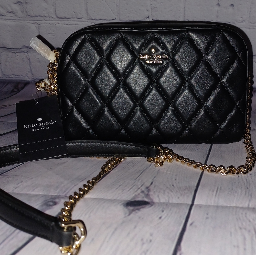 Kate Spade Black Quilted Crossbody Bag